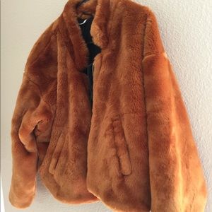 Free People Fuzzy Bomber Jacket